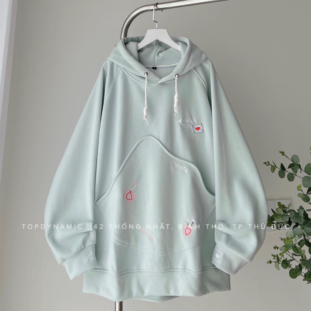 Áo Hoodie nỉ thêu " ECKOK HOUSE " / form rộng unisex (Ảnh shop tự chụp) | BigBuy360 - bigbuy360.vn