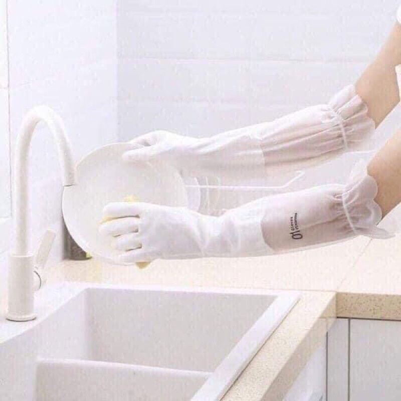 Găng tay rửa bát SIÊU DAI bo chun lót nỉ