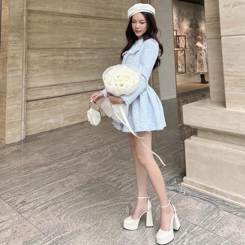 Giày cao gót nữ 12cm đế đúp MARY JANE ZR xuất full box MS-2273