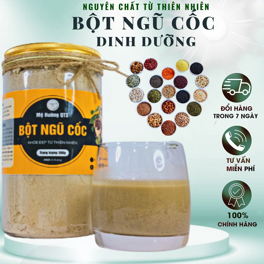 Bột ngũ cốc dinh dưỡng cao cấp nguyên chất lợi sữa tăng cân giảm cân MỆ HƯỜNG QUẢNG TRỊ 250gram, 500gram