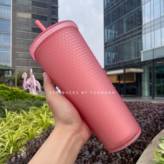 [Chính hãng] Ly Starbucks Studded Soft Touch Pink 710ml