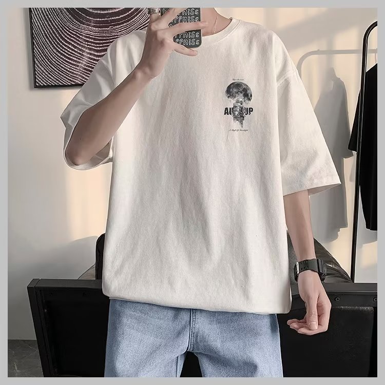 Áo Thun Tay Ngắn Cổ Tròn In Họa Tiết Hoạt Hình Phong Cách Hàn Quốc Thời Trang Cho Nam Và Nữ size M-8XL