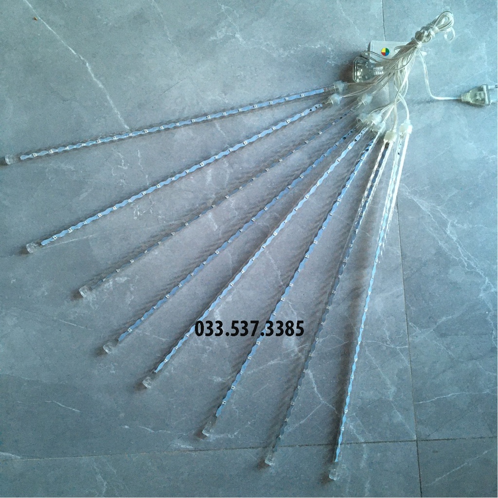 Đèn trang trí thả sao băng, đèn led chùm 8 thanh kích thước 50cm