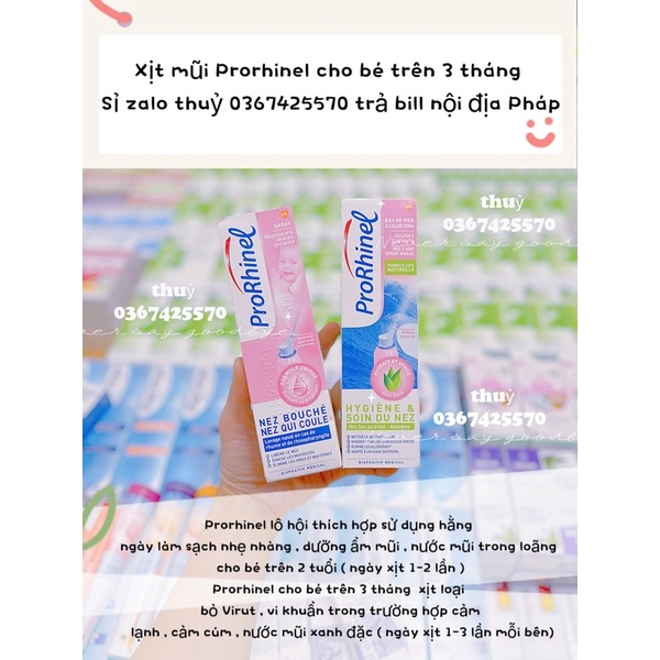 Xịt mũi Prorhinel 100ml của Pháp