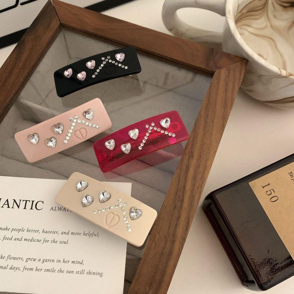 Kẹp Tóc Hình Trái Tim Phong Cách Retro Thời Trang Cho Nữ