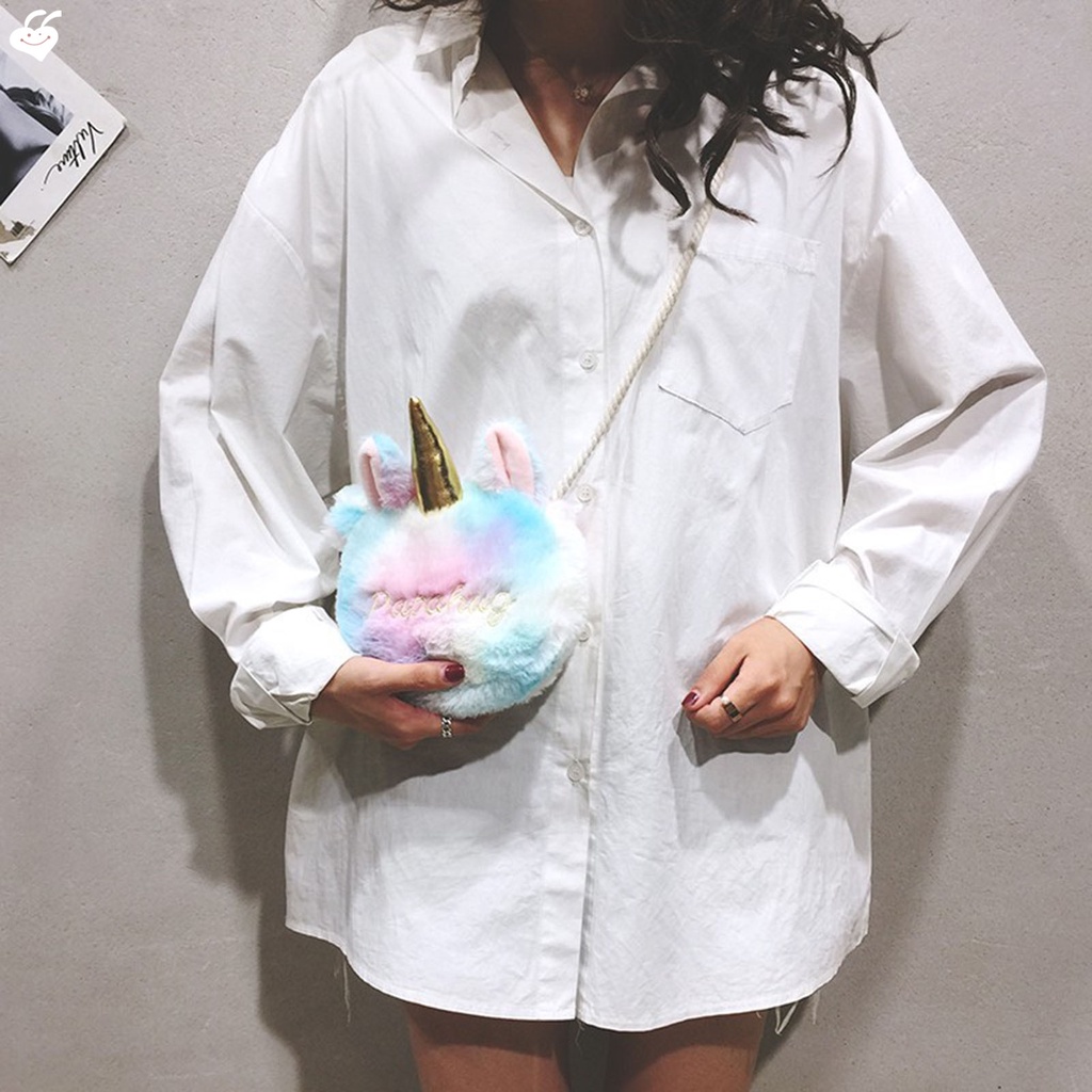 Túi Đeo Chéo Vai Mini Bằng Vải Bông Mềm Mại Dễ Thương Dành Cho Bé Gái Thanh Thiếu Niên