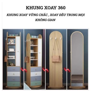 Tủ gương soi toàn thân xoay 360 độ tiện lợi