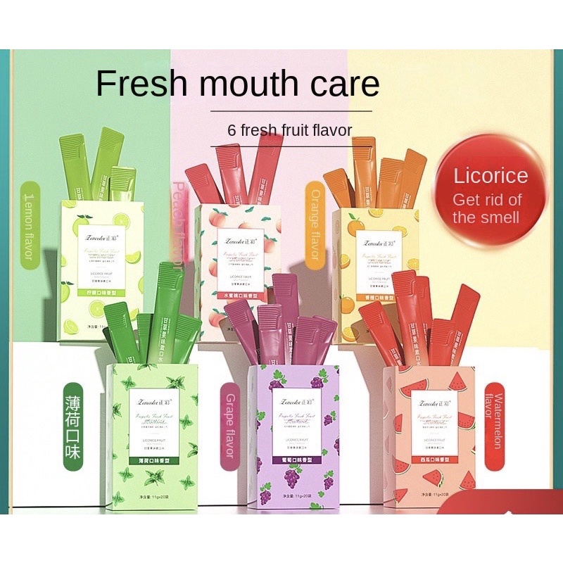 Nước súc miệng dạng gói tiện lợi cao cấp Lencolor giúp làm sạch răng thơm miệng