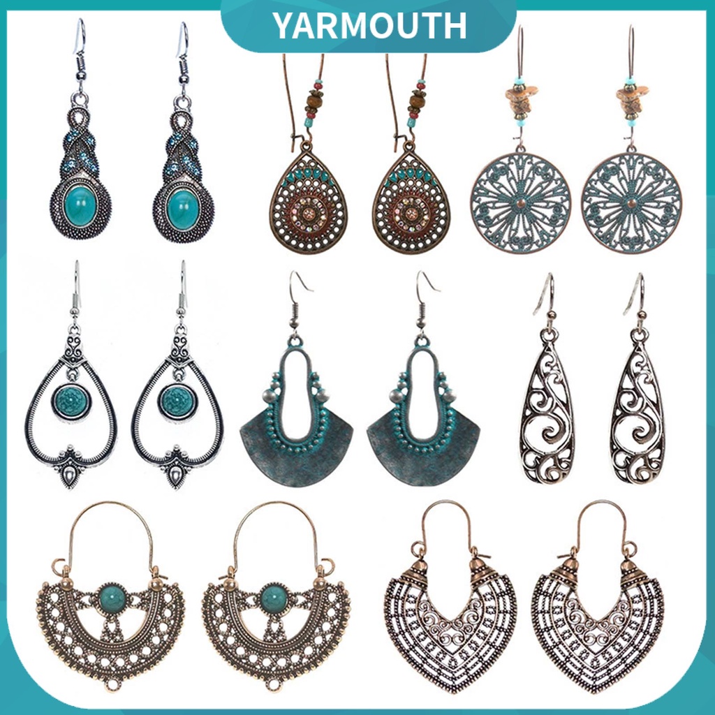 1 Đôi Khuyên Tai Dài Siêu Nhẹ Hình Thác Nước Phong Cách Bohemian Cổ Điển Cho Nữ