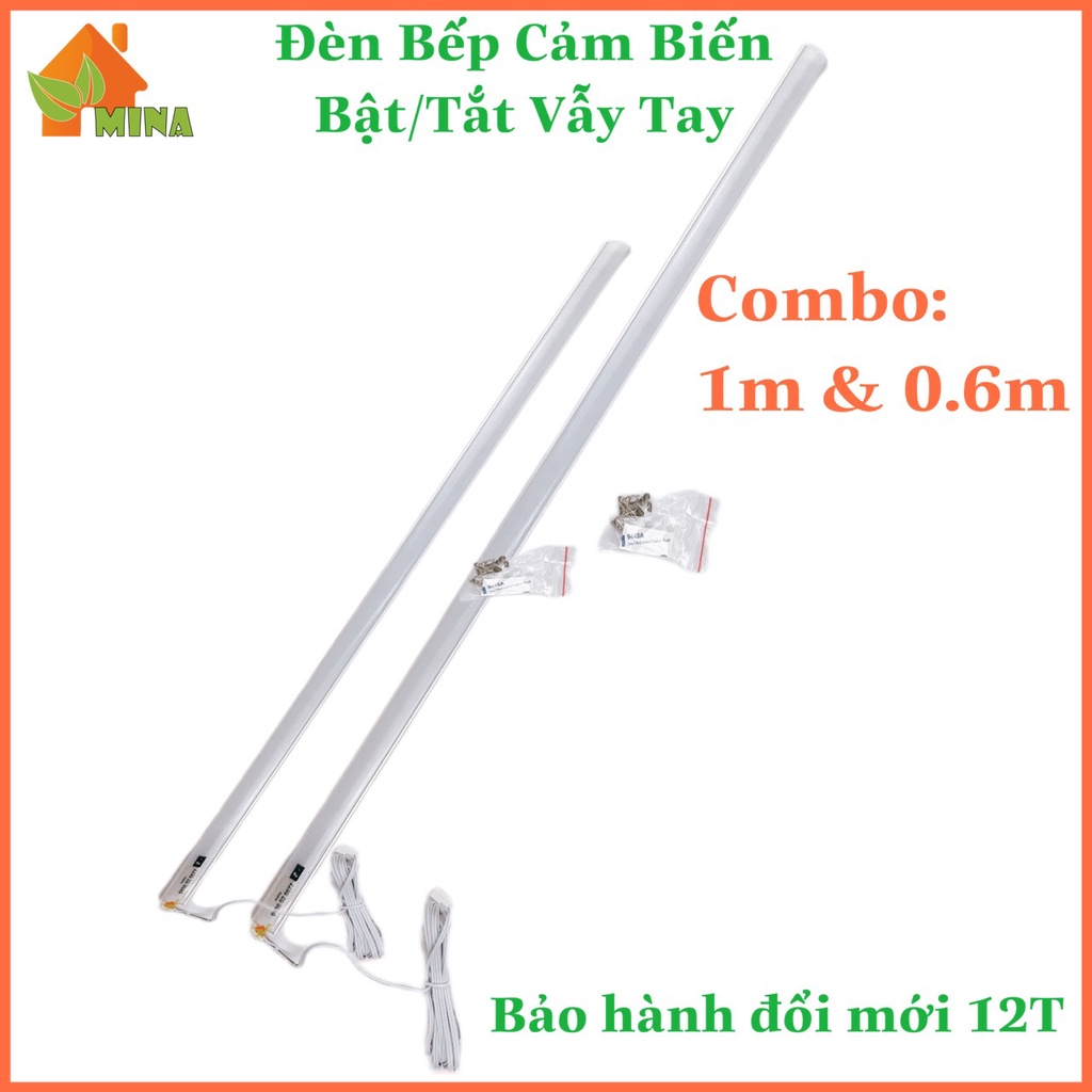 Đèn Bếp Cảm Ứng Vẫy Tay. (Combo 1 đèn 1m và 0.6m). Đèn Led Bật Tắt Không Chạm. Đèn Led Thông Minh. Bảo Hành Đổi Mới 12T