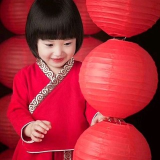 Đèn lồng đỏ giấy lụa trang trí Tết size 25cm, 20cm, 15cm