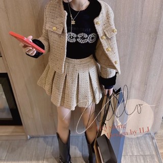 Set váy và áo khoác dạ cao cấp hàng quảng châu size đại cho bé gái