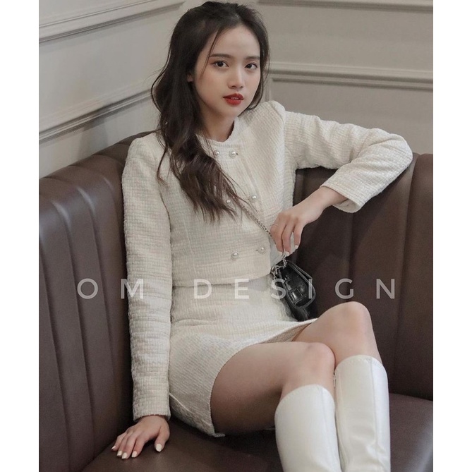 Sét dạ tweed hàng thiết kế