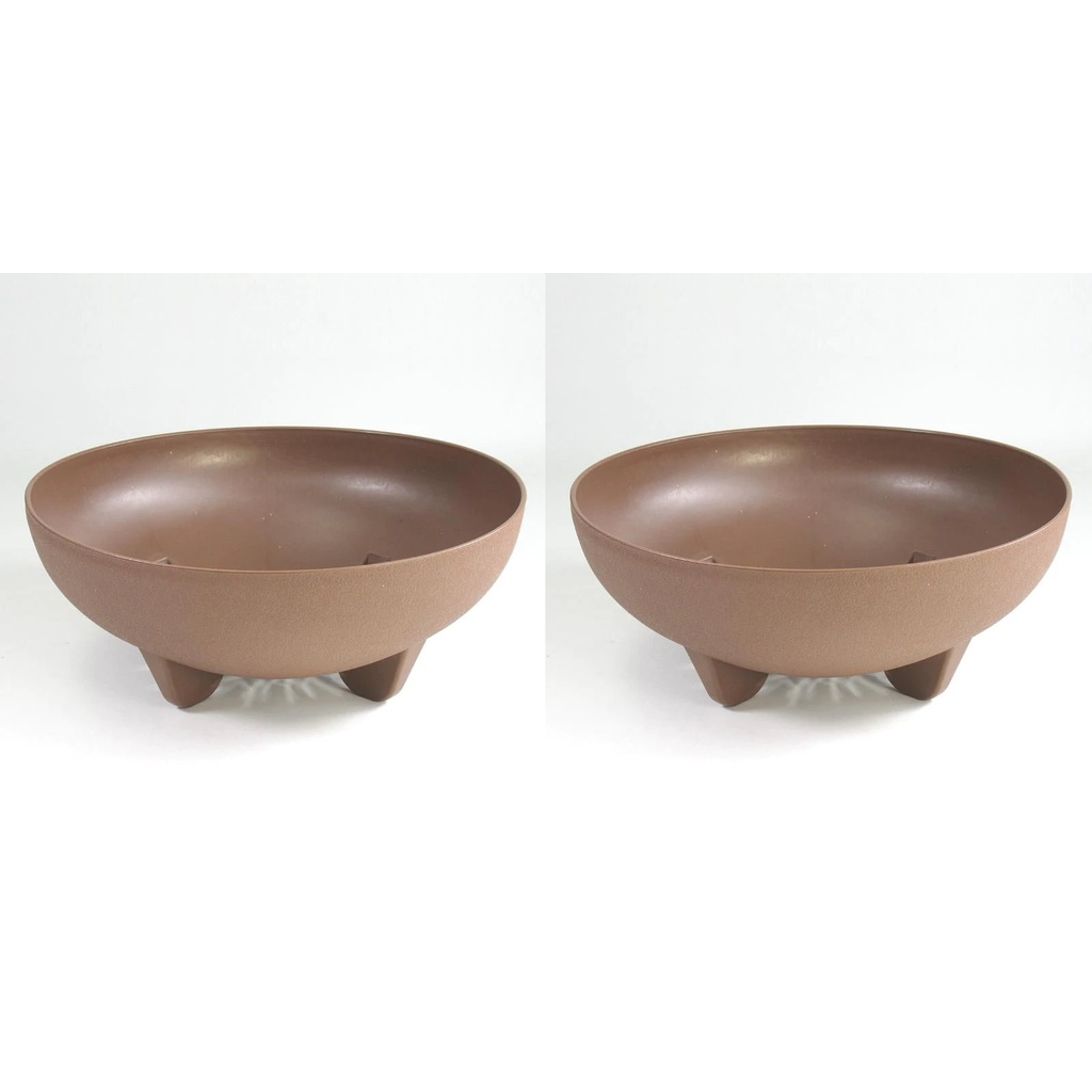 Daiso Chậu cây tròn màu nâu 33cm