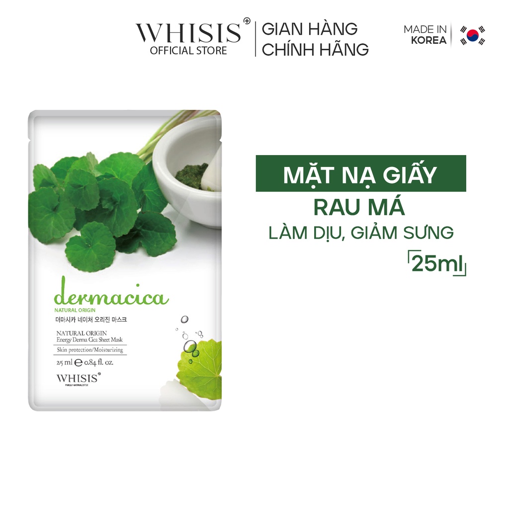 MIX 10 Mặt Nạ Giấy Hàn Quốc WHISIS Chiết Xuất Thiên Nhiên Giúp Dưỡng Da, Cải Thiện Làn Da 25ml