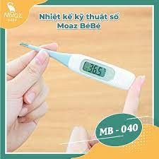 Nhiệt kế điện tử cho bé Moaz Bébé Mb-040, nhiệt kế đo nhiệt kẹp nách màn Led - Thúy Mai Medela