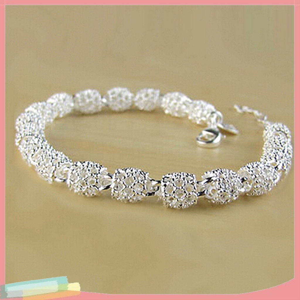 Vòng Tay Hợp Kim Mạ Bạc 925 Kiểu Dáng Đơn Giản, Thời Trang Cho Nữ