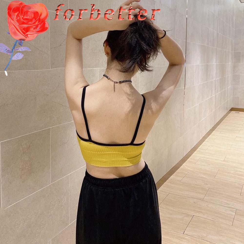 Áo Lót Thể Thao Nâng Ngực Bằng Nylon In Chữ Phong Cách Hàn Quốc Cho Nữ