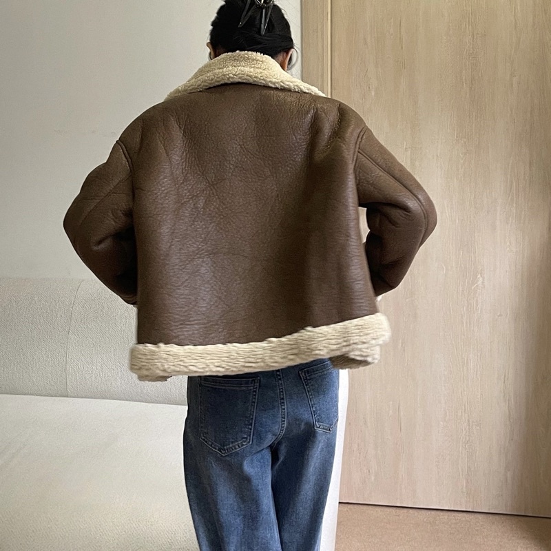 Áo khoác mustang da lộn lót lông (Ảnh thật shop tự chụp, có clip) | BigBuy360 - bigbuy360.vn