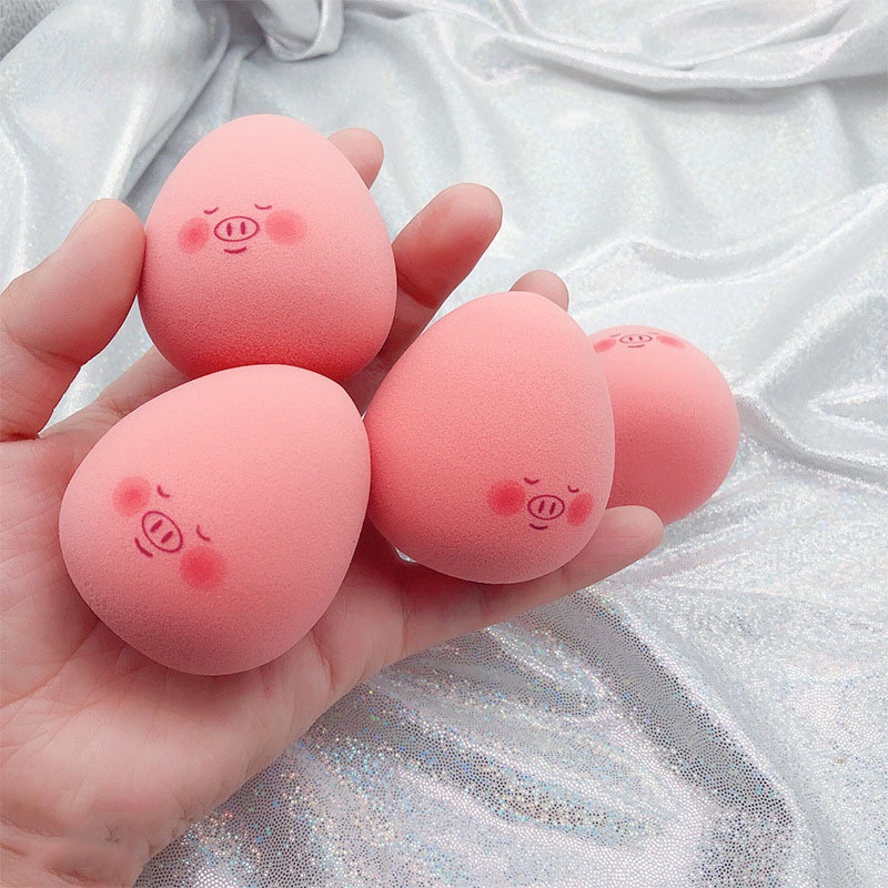 Trang điểm ướt và khô. Con lợn dễ thương.