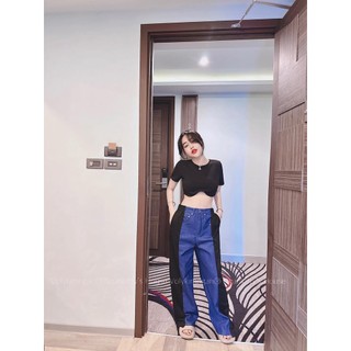 Áo tay ngắn gợn sóng