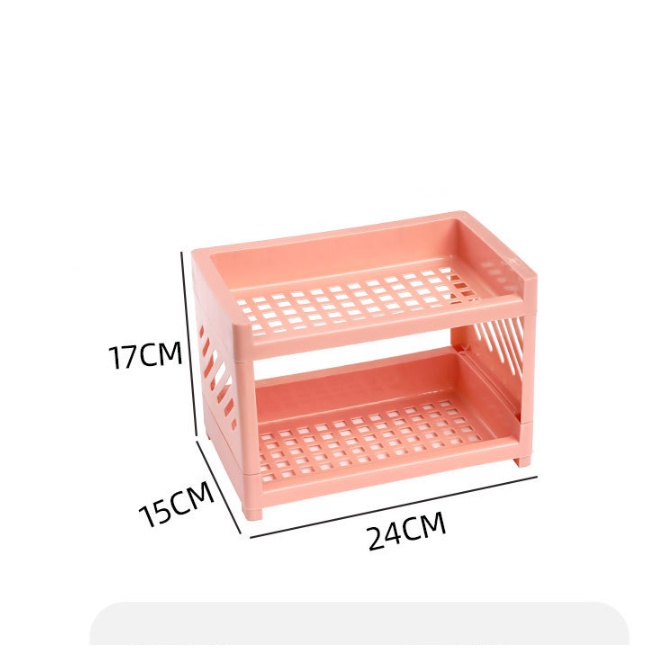 Kệ nhựa mini 2 tầng ( GIAO MÀU NGẪU NHIÊN)