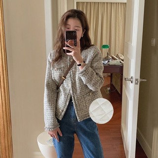 Áo khoác dạ Tweed xám