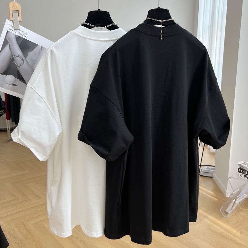 Áo Thun Cotton Tay Ngắn Dáng Rộng Phong Cách Châu Âu Thời Trang Mùa Hè Cho Nữ