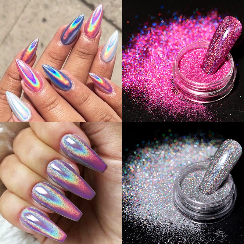 Bột kim tuyến BORN PRETTY hiệu ứng lấp lánh hỗ trợ trang trí móng tay
