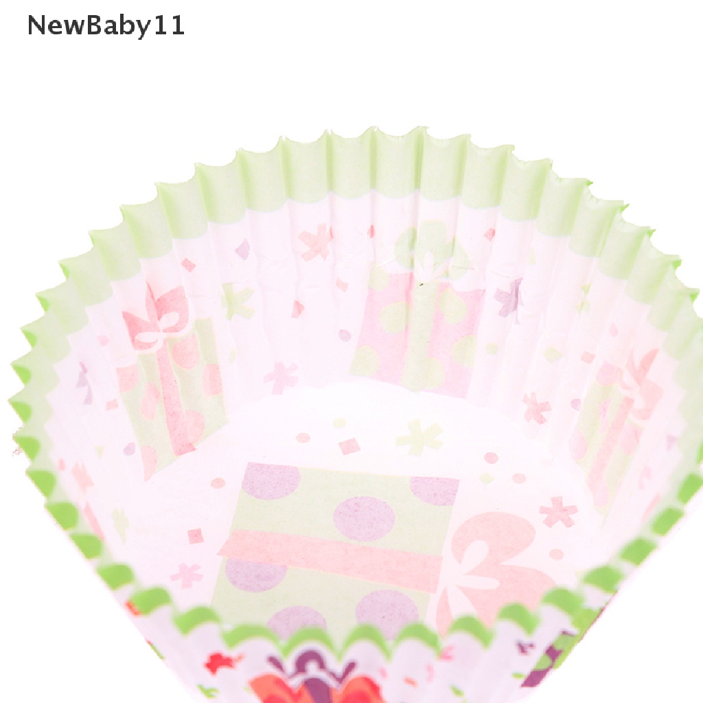 Set 100 Cốc Làm Bánh Cupcake Muffin Phong Cách Giáng Sinh