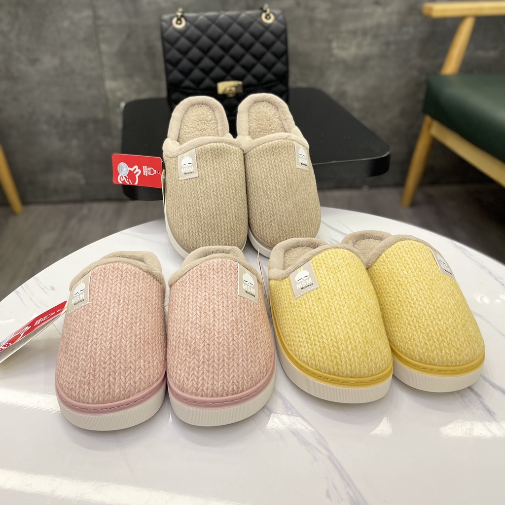 Dép Bông Viền Lông Thỏ MSM Đi Trong Nhà Mokimart, Dép Lông Mang Trong Nhà Nam Nữ Unisex Đẹp Xịn