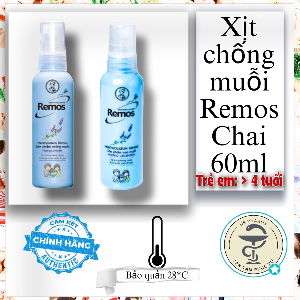 Xịt Chống Muỗi Remos Chai 60ml