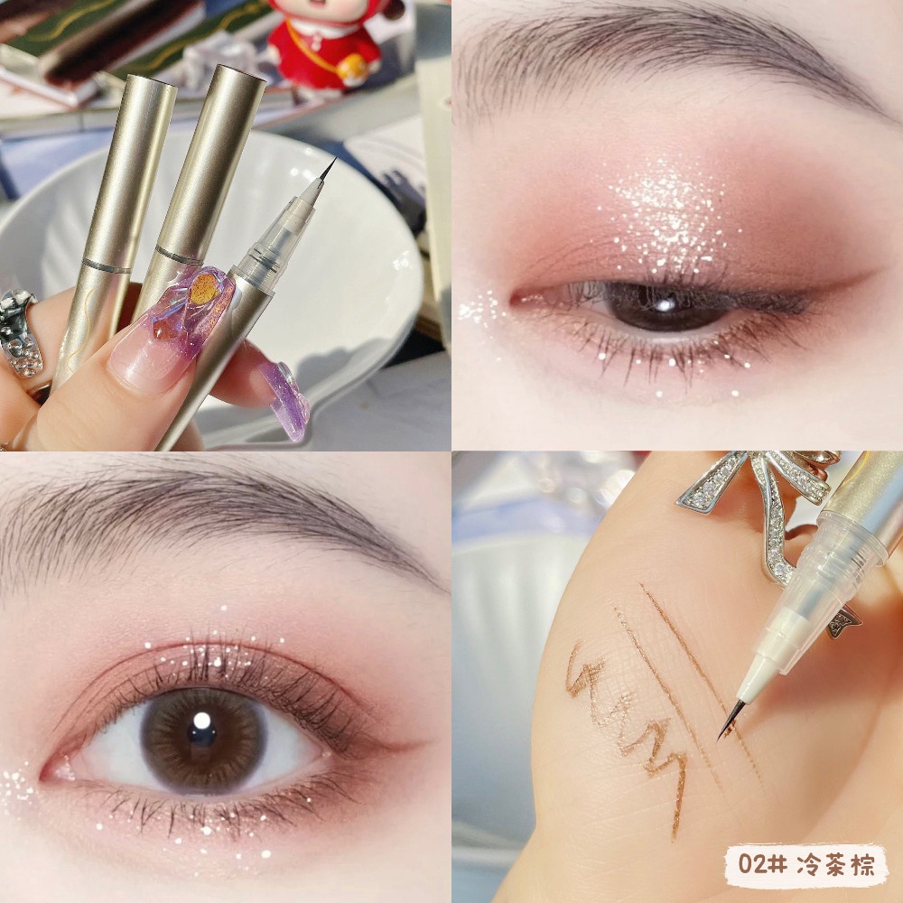 Bút Kẻ Mắt Dạng Lỏng Màu Đen Nhanh Khô Lâu Trôi Trang Điểm Tự Nhiên