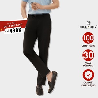 Quần Âu Đen 5QAUB004 Nam Biluxury Trẻ Trung Co Giãn 100% NANO Siêu Nhẹ Bền Màu Phong Cách Trẻ Trung Lịch Lãm