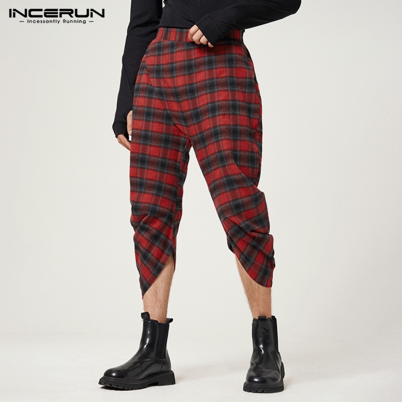 Quần lửng INCERUN ống rộng thời trang cá tính cho nam