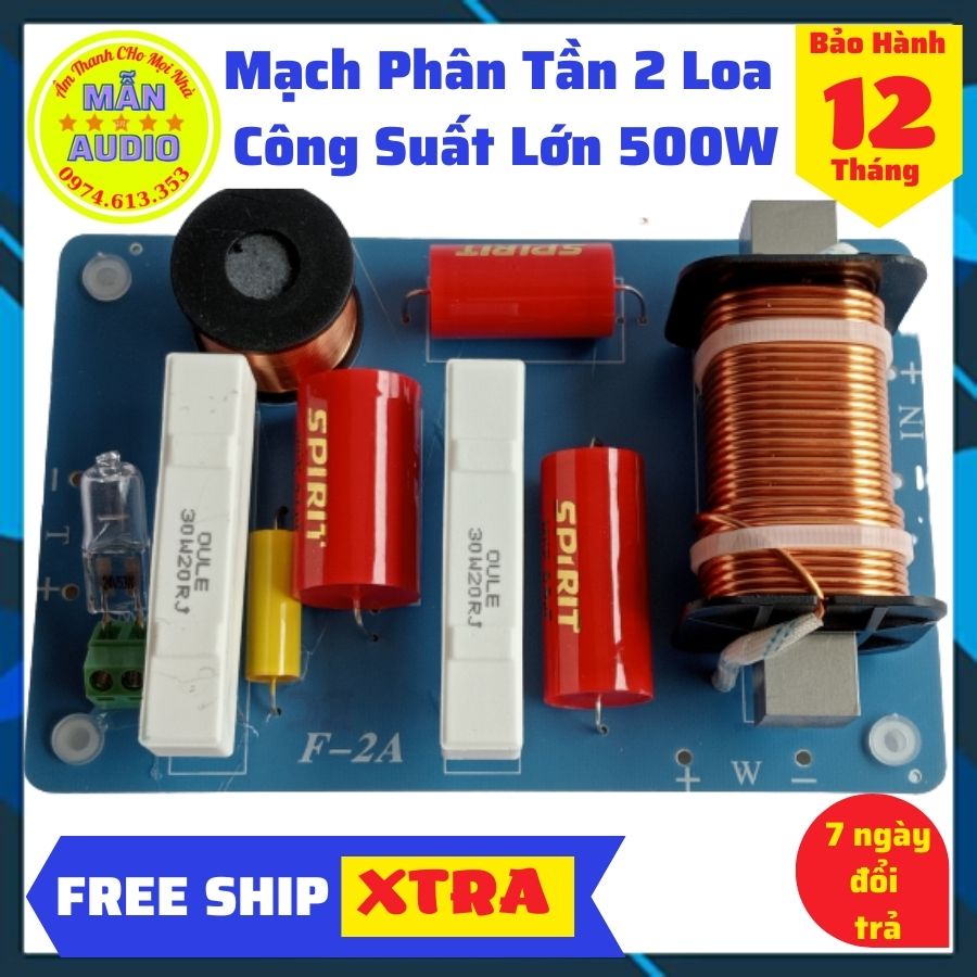 MẠCH PHÂN TẦN 2 LOA F2A - DÙNG CHO 1 BASS 1 TREBLE - GIÁ 1 MẠCH