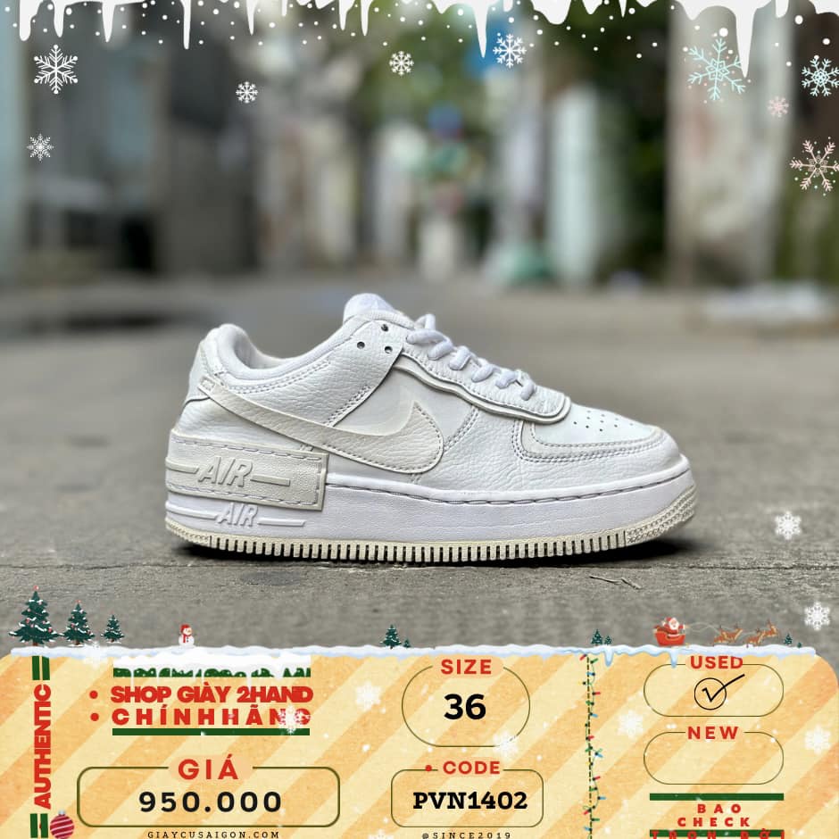 Giày 2hand Nike Air Force 1 Shadow Triple White CI0919-100 - size 36 - 1402