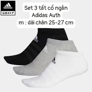 [ Trên/ dưới mắt cá chân, Size S/ M] Set tất 3 màu Adidas Auth vợt sale 50% Nhât