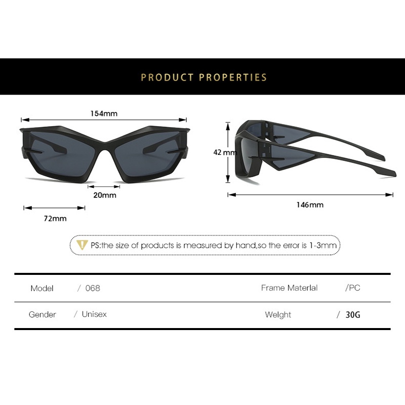 Kính Mát Y2K Phong Cách Steampunk Punk Hip Hop Thời Trang Cho Nữ