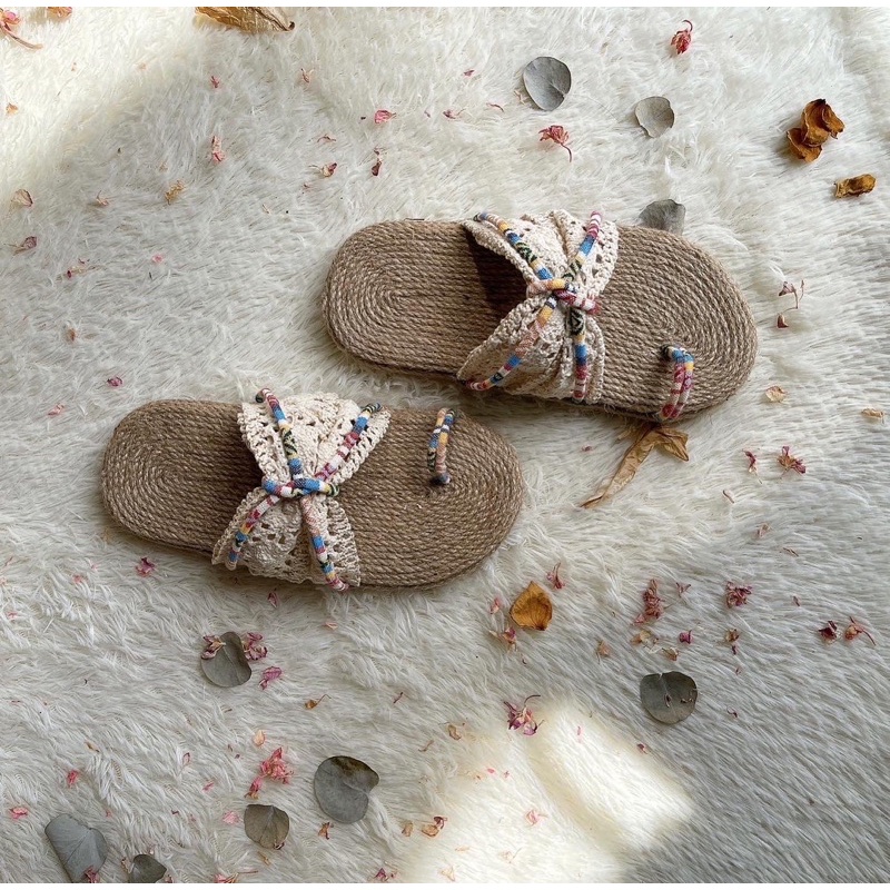 Dép cói phong cách bohemian