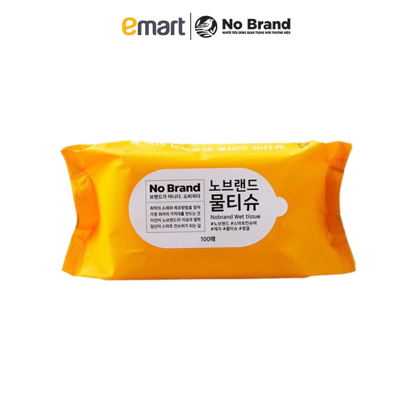 Combo 6 Gói Khăn Ướt No Brand 100 Miếng - Emart VN