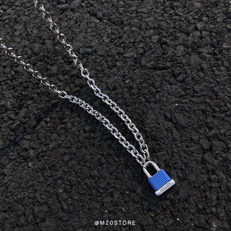 Dây Chuyền Ổ Khoá Thép Titan Chống Gỉ, Vòng Cổ Nam Nữ M20store Dạng Chuỗi Siêu Bền Dễ Phối