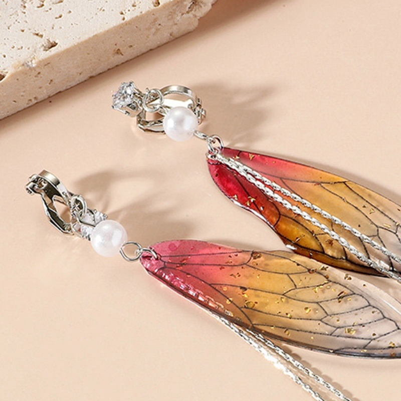 Bông Tai Dài Hình Cánh Bướm Thời Trang Dành Cho Nữ