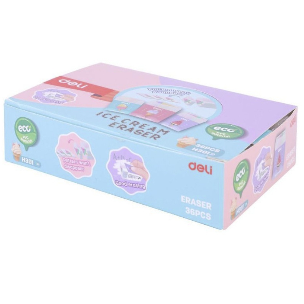 Gôm Tẩy Màu Deli - Tẩy Thạch Hình Que Kem, Động Vật Dễ Thương H301/H303