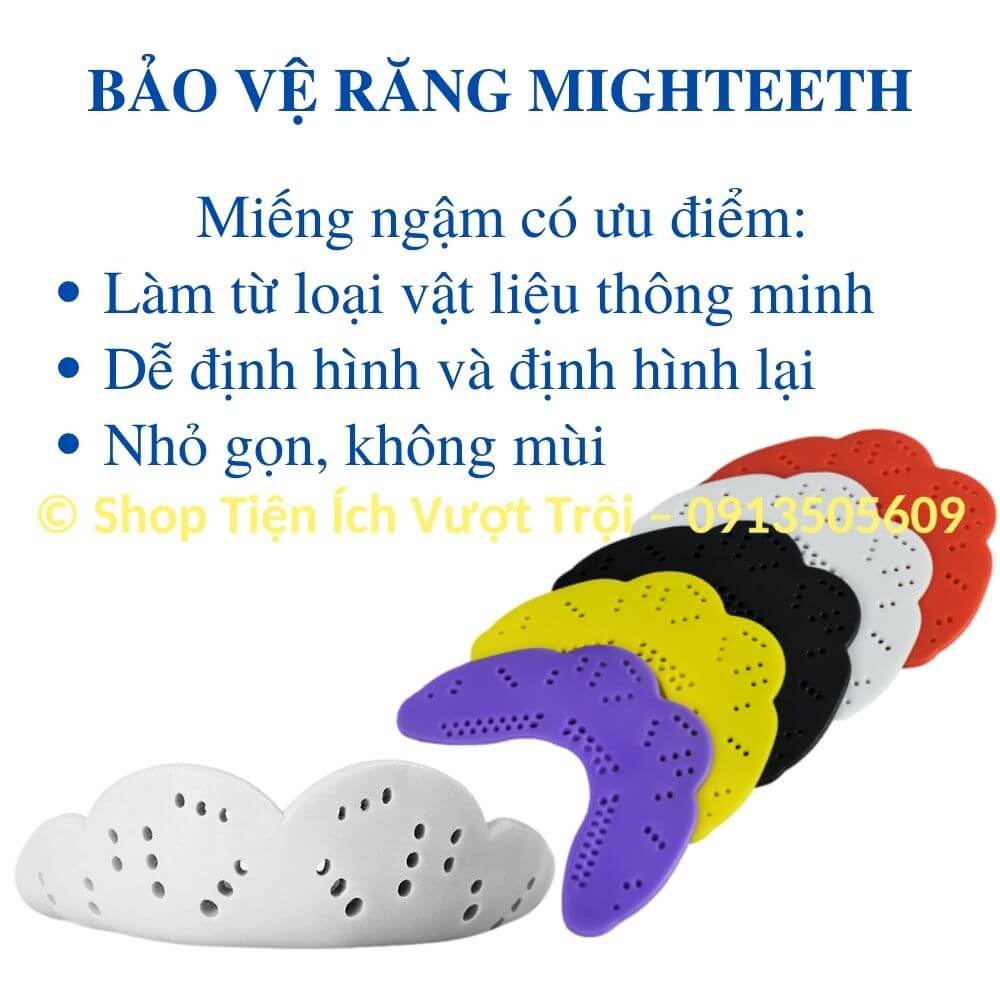 Chống sốc, giảm chấn động răng khi chơi thể thao, chống nghiến răng, bảo vệ răng Mighteeth 6-Tiện Ích Vượt Trội