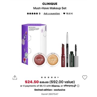 Set 5 món Clinique trị giá $92