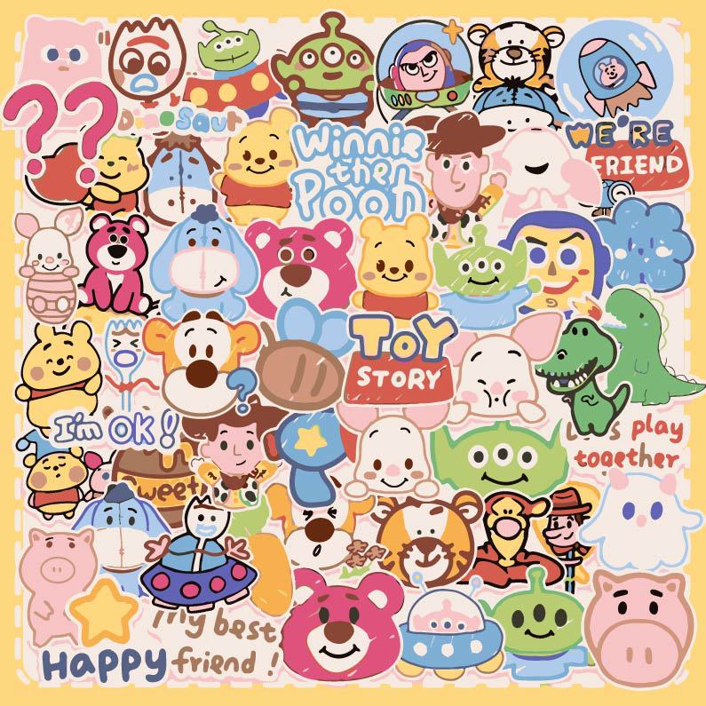 Tranh Số Hóa Hoạt Hình Toy Story DIY Tranh Tô Màu Theo Số Có Khung Hình Gấu Dâu Lotso