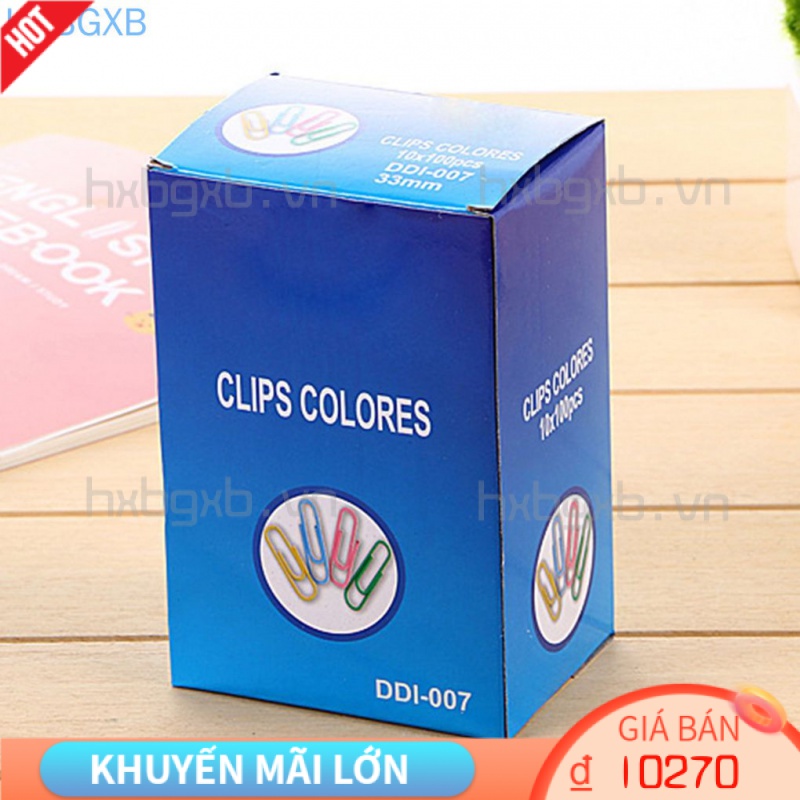 70 Kẹp giấy chất liệu kim loại nhiều màu sắc tiện dụng