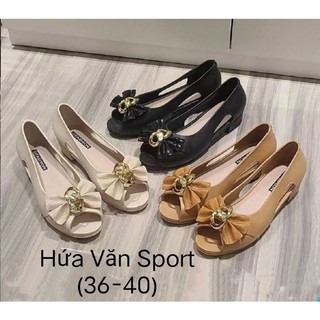 Giày nhựa nữ mới 2213 nơ