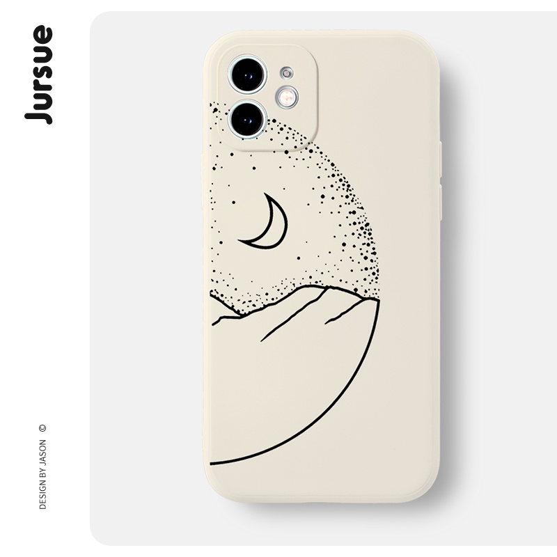 Ốp điện thoại JURSUE cặp đôi dễ thương đẹp mềm Cho iPhone 14 13 12 11 Pro Max SE 2020 X XR XS 8 7 ip 6S 6 Plus kute XYH1077